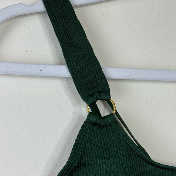 Aerie Seamless Ring Longline Bralette Sycamore Green NWT Size Large - Picture 3 of 8